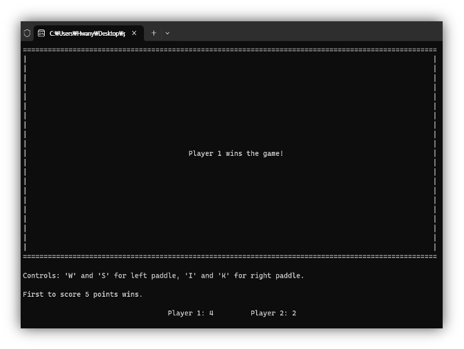 Screenshot of Game Over Interface